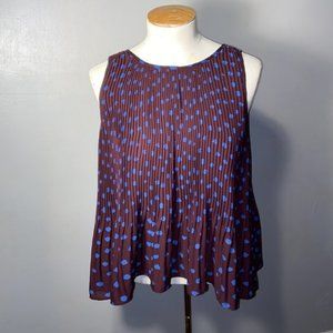 Banana Republic Pleated Chiffon Sleeveless Blouse